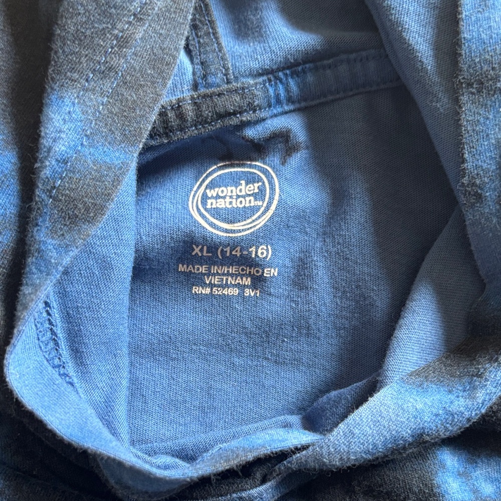Wonder Nation Blue and Black Tie-Dye Hoodie - Picture 2 of 2